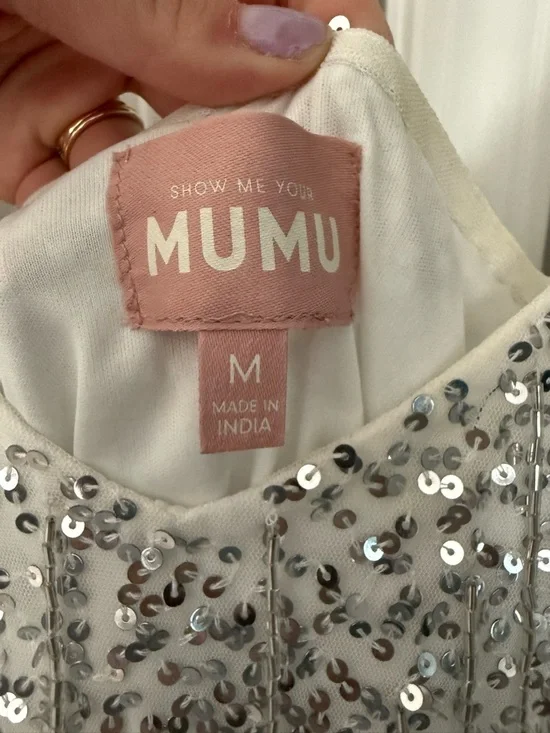 Show Me Your Mumu White Sequin Fringe Dress - Picture 2 of 3